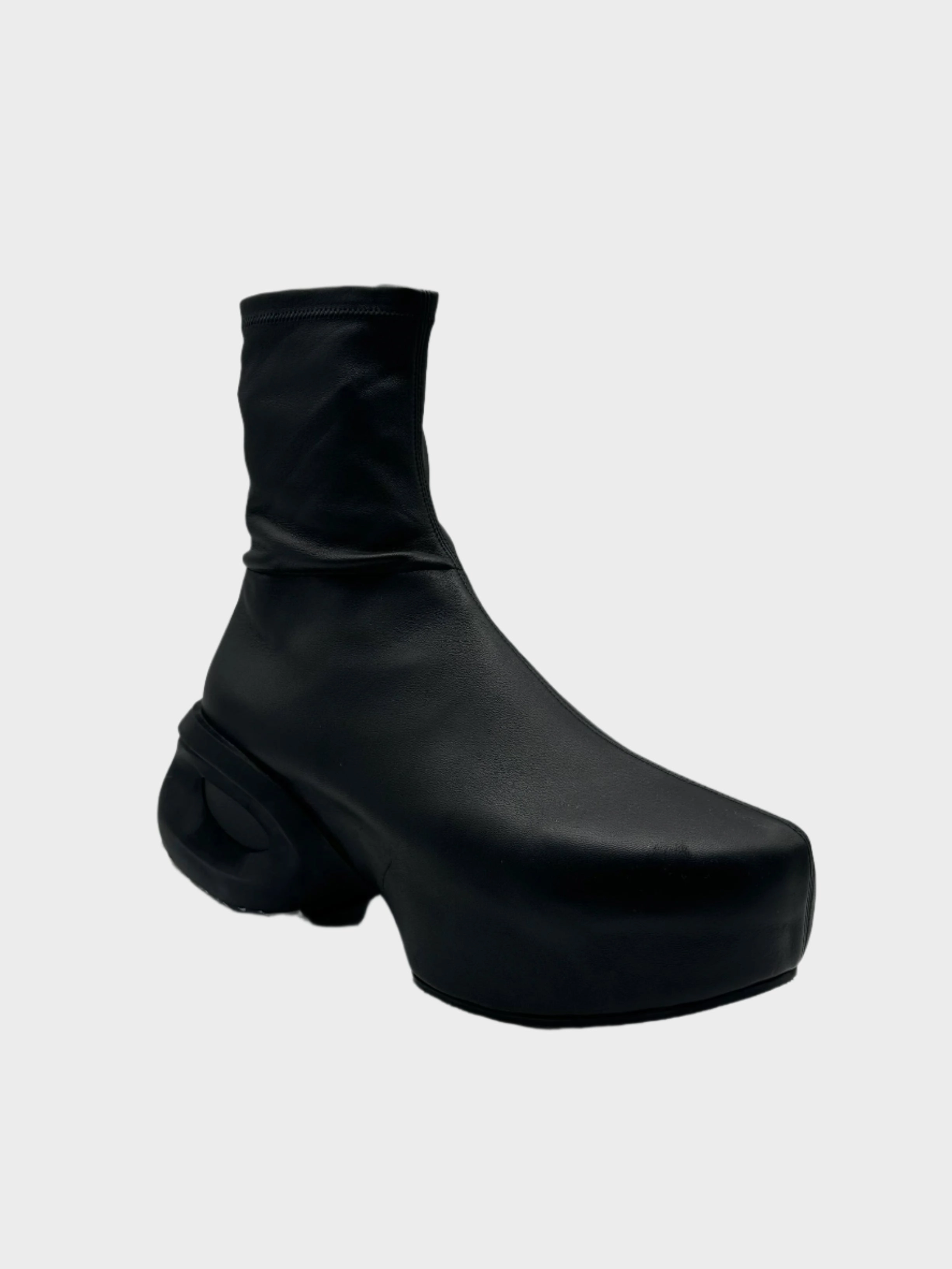 Stivali Show In Pelle Nera Con Suola Flat new arrival nike sandals for men new album releases this week