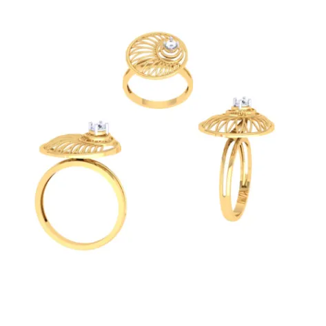 Stone-studded Impeccable Gold Earring