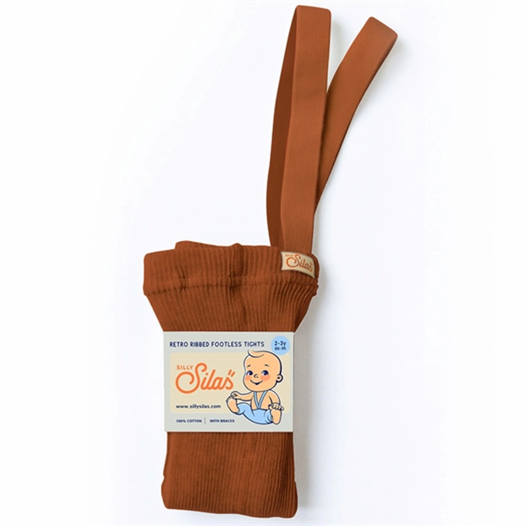 Stretchy Silly Silas Footless Tights Cinnamon Chic