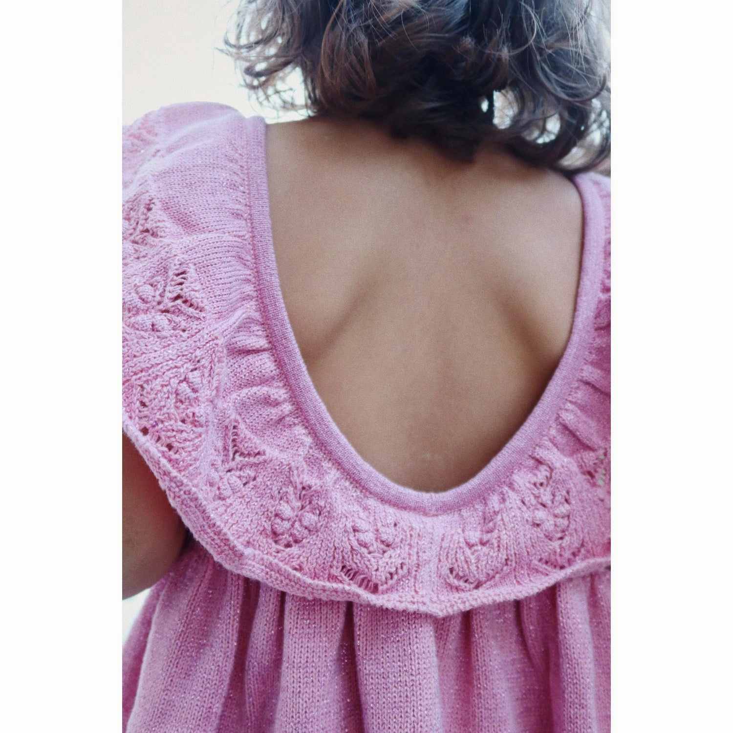 Style Konges Sljd Powder Pink Cabby Knit Dress