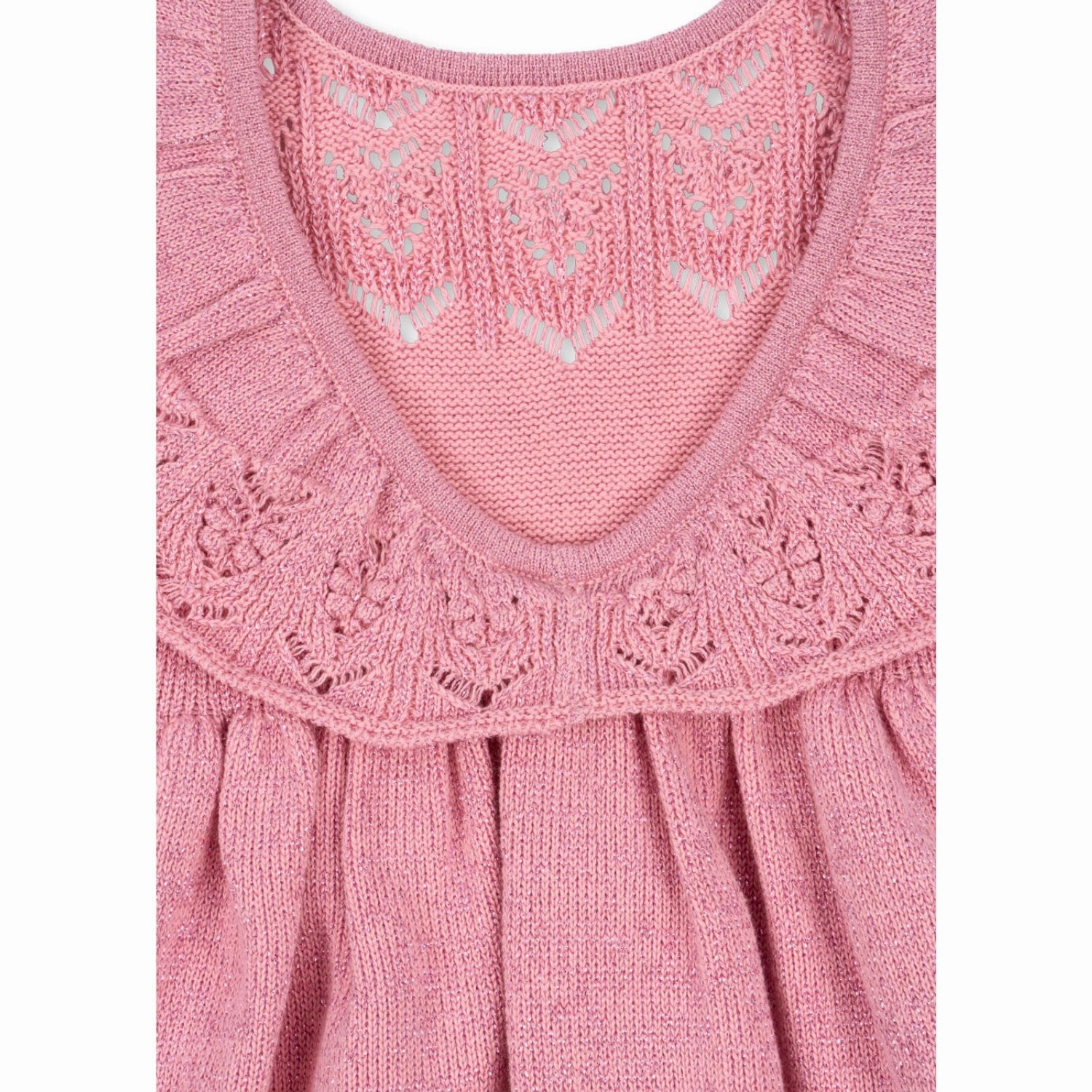 Style Konges Sljd Powder Pink Cabby Knit Dress
