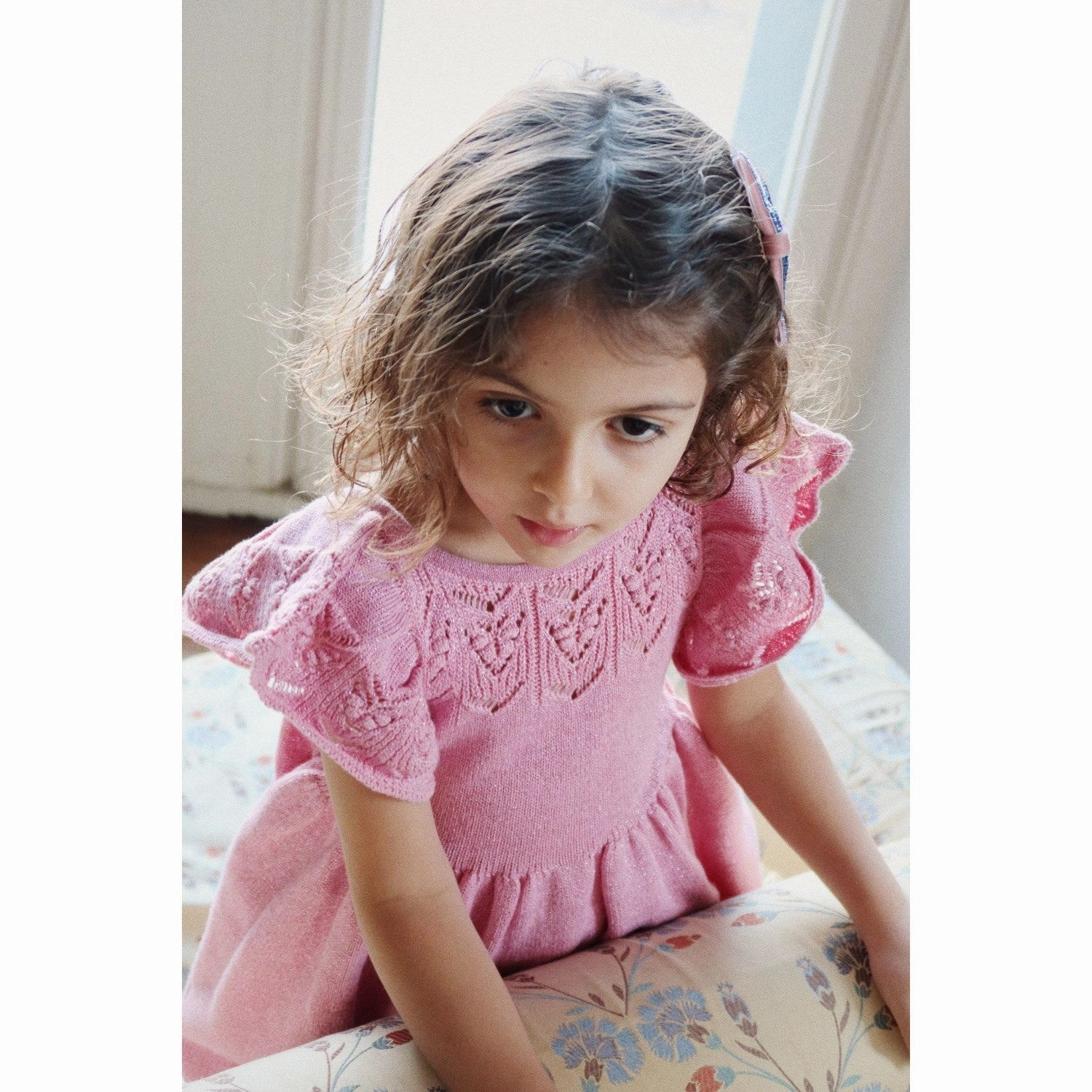 Style Konges Sljd Powder Pink Cabby Knit Dress