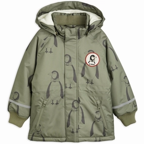 Style Mini Rodini Penguin K2 Parka Jacket Green Lace