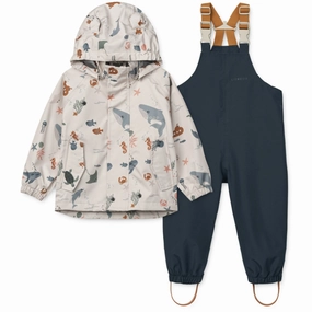 Stylish LIEWOOD Sea Creature / Sandy Manu Rainwear Set Stitch