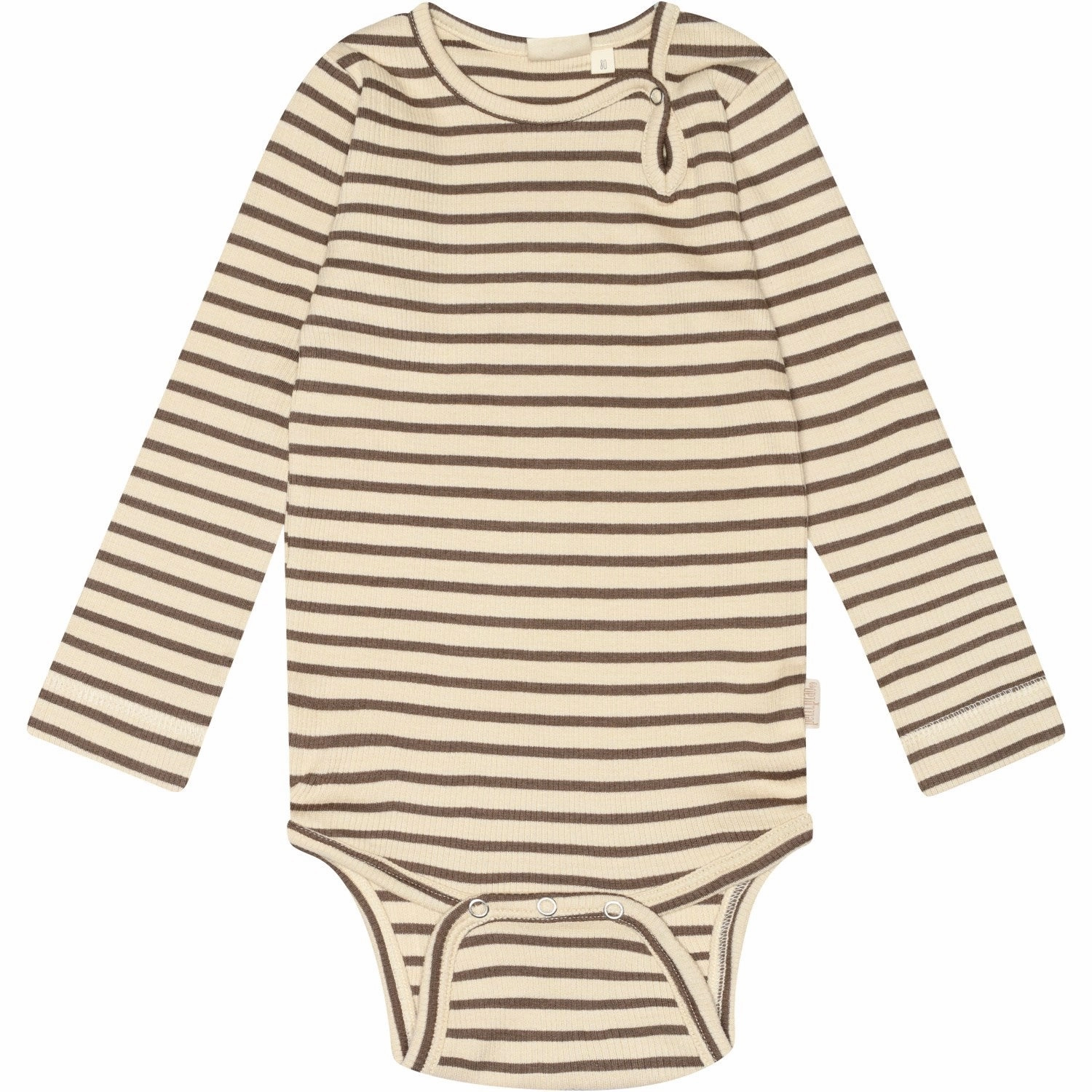 Stylish Petit Piao Chocolate Brown/Dark Off White Body Modal Striped Spandex
