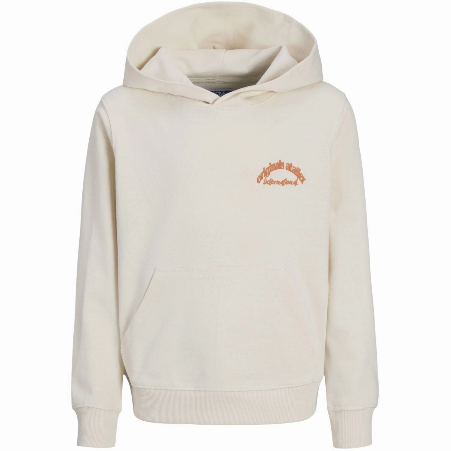 Jack & Jones Junior Antique White Aros Type Sweat Hoodie Back Impeccable Perfection