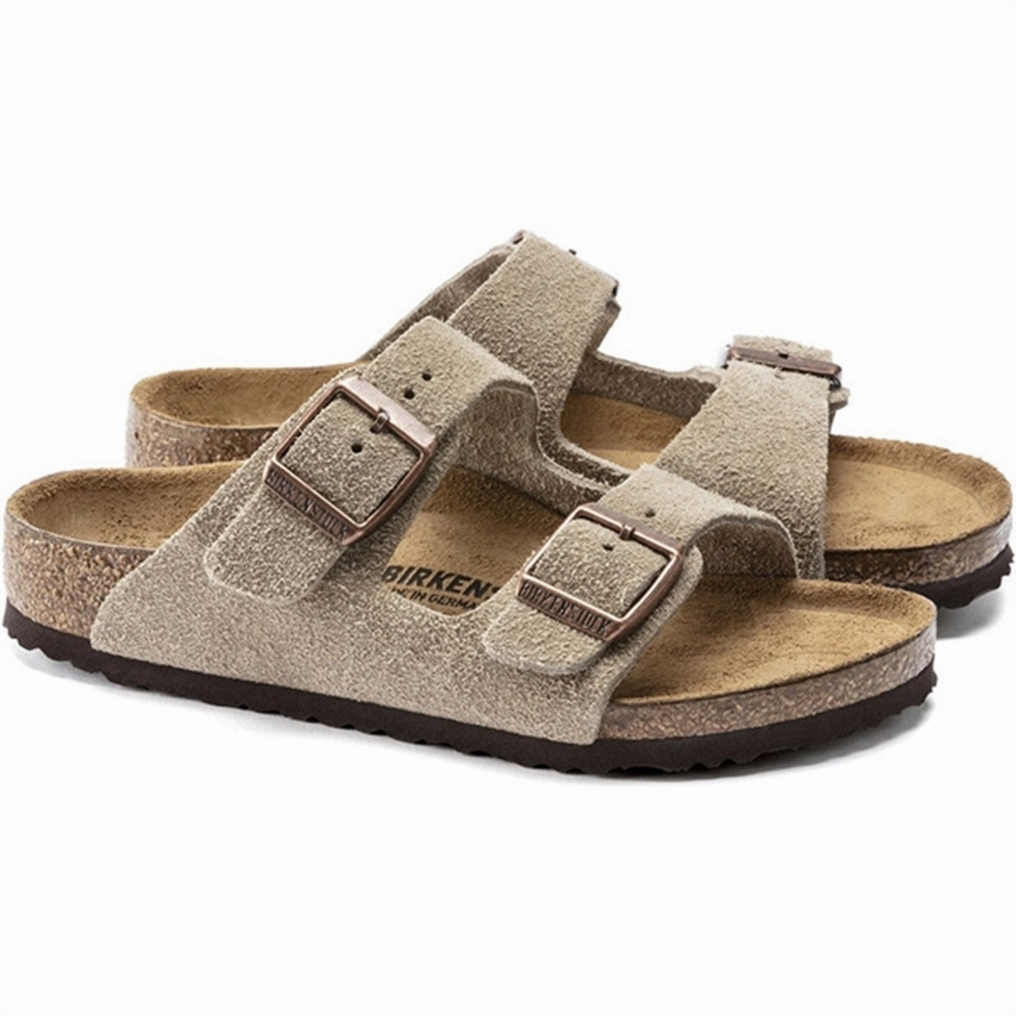 Suede shoes Birkenstock Arizona Kids LEVE Taupe Sandals Canvas shoes