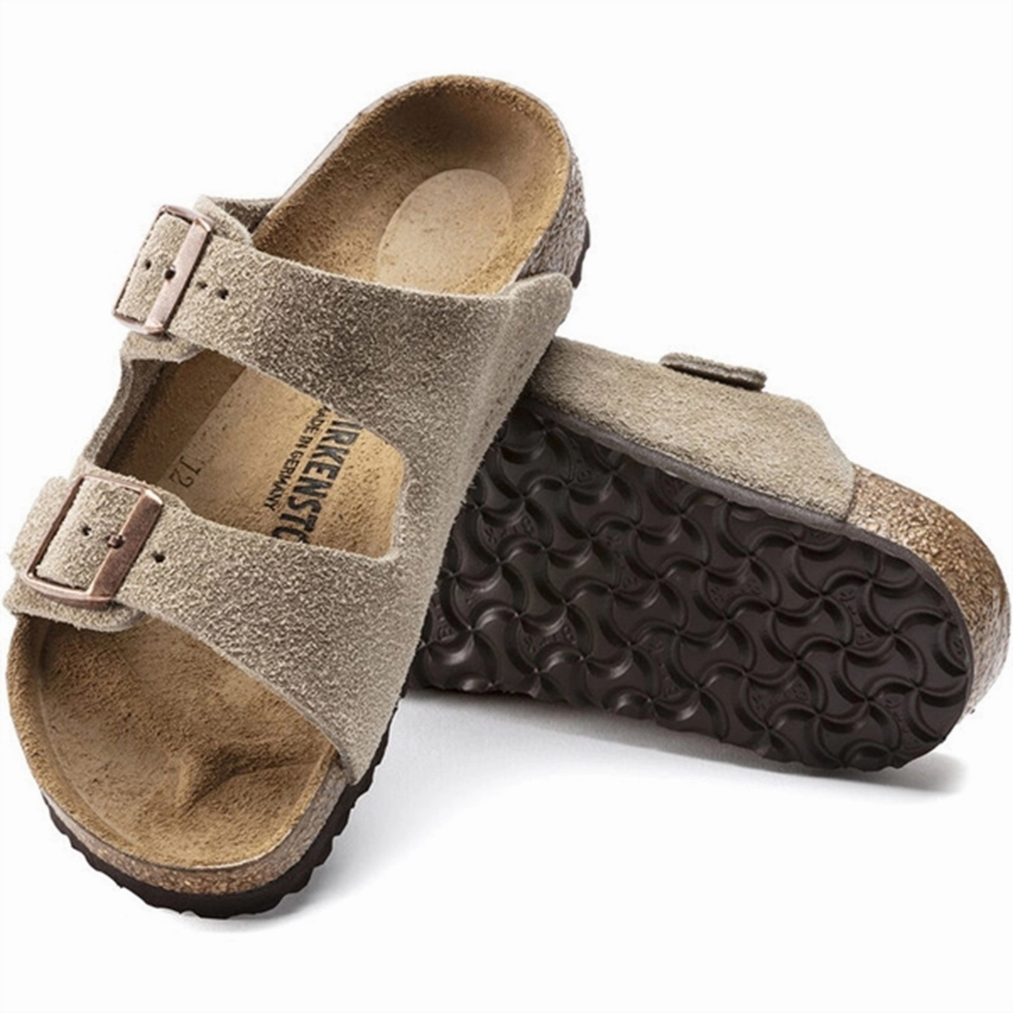 Suede shoes Birkenstock Arizona Kids LEVE Taupe Sandals