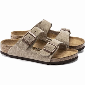 Suede shoes Birkenstock Arizona Kids LEVE Taupe Sandals Canvas shoes