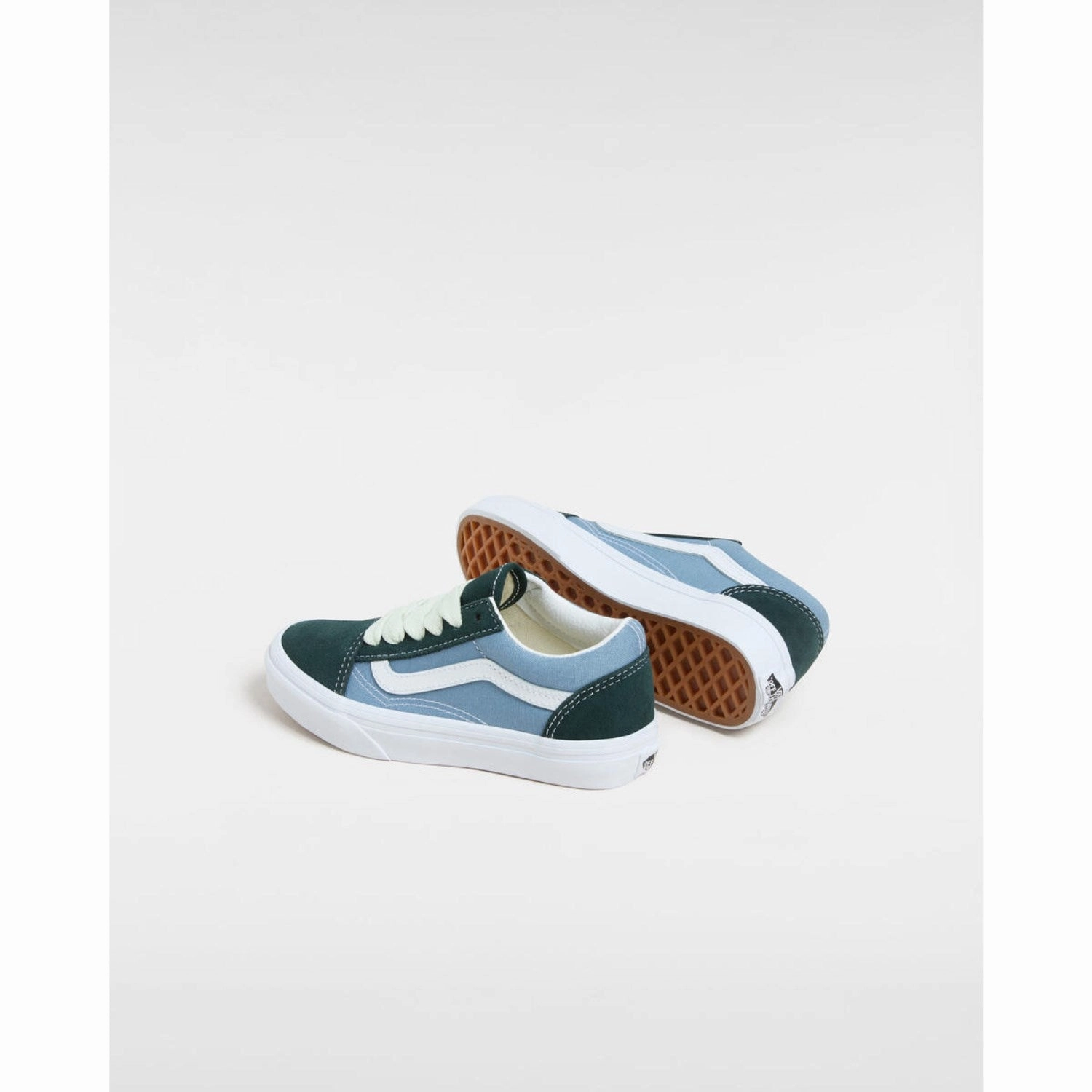 Suede shoes VANS Green/Blue Old Skool 2-Tone