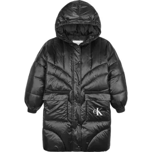 Sumptuous Calvin Klein Oversized Duvet Padded Coat Ck Black Desirable