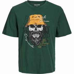 Sumptuous Jack & Jones Junior Trekking Green Roxbury T-Shirt Magnetic