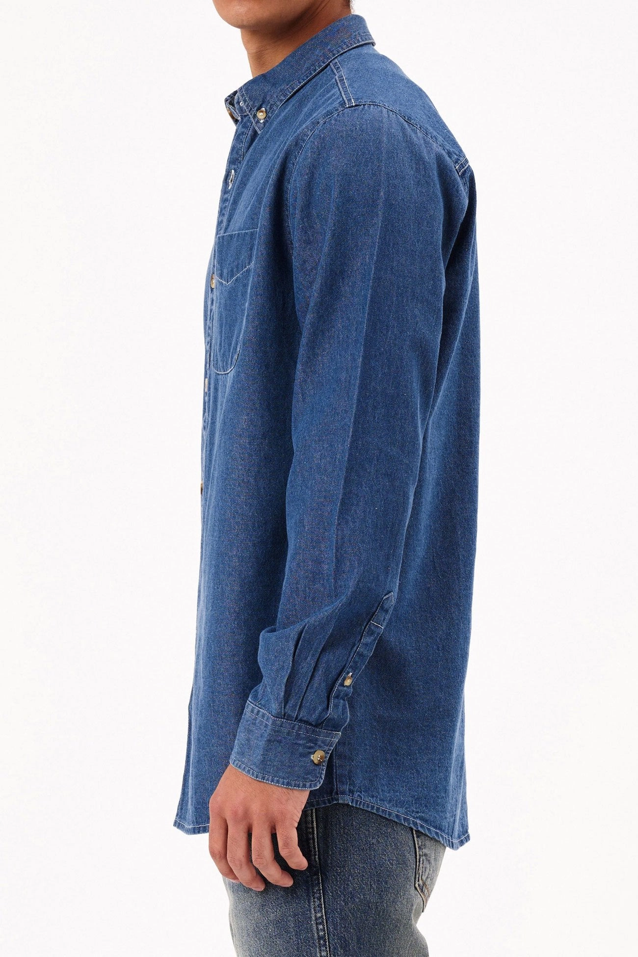 Sunset Denim Shirt Blue veja sale