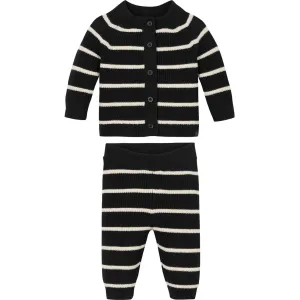 Superior Calvin Klein Ck Black/ Whitecap Gray Stripe Knitted Stripe Set Noble