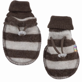Superior Joha Wool Brown Mittens 2-layered Wool