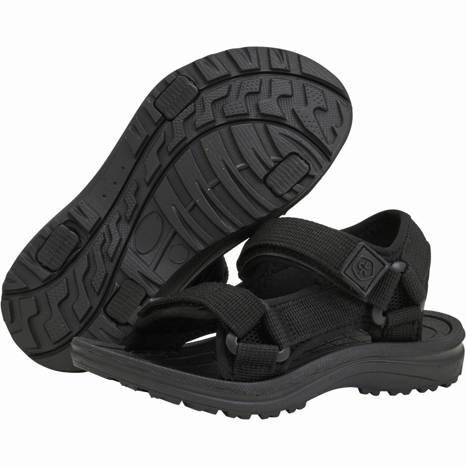 Supportive shoes Color Kids Black Colorblock Sandals W. Velcro