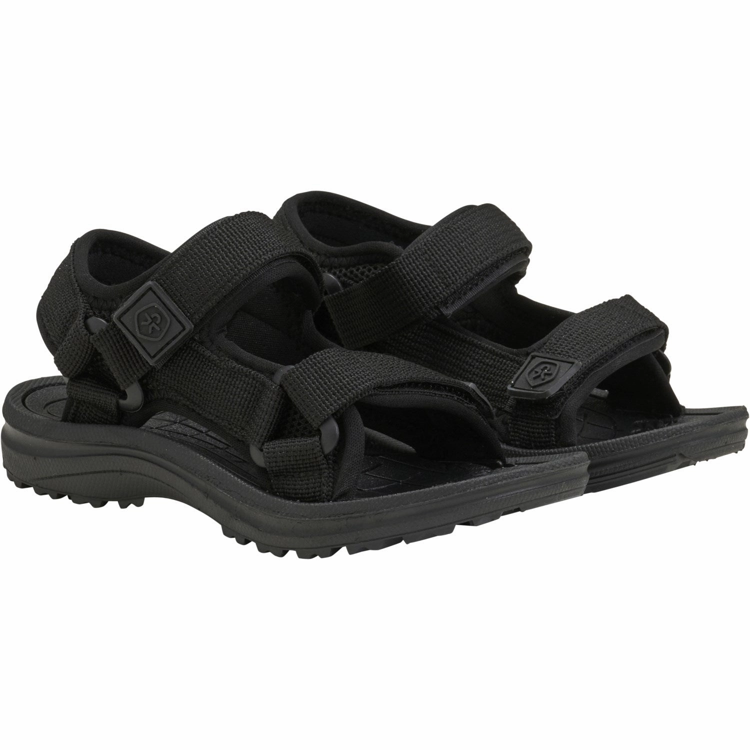 Supportive shoes Color Kids Black Colorblock Sandals W. Velcro Modern shoes