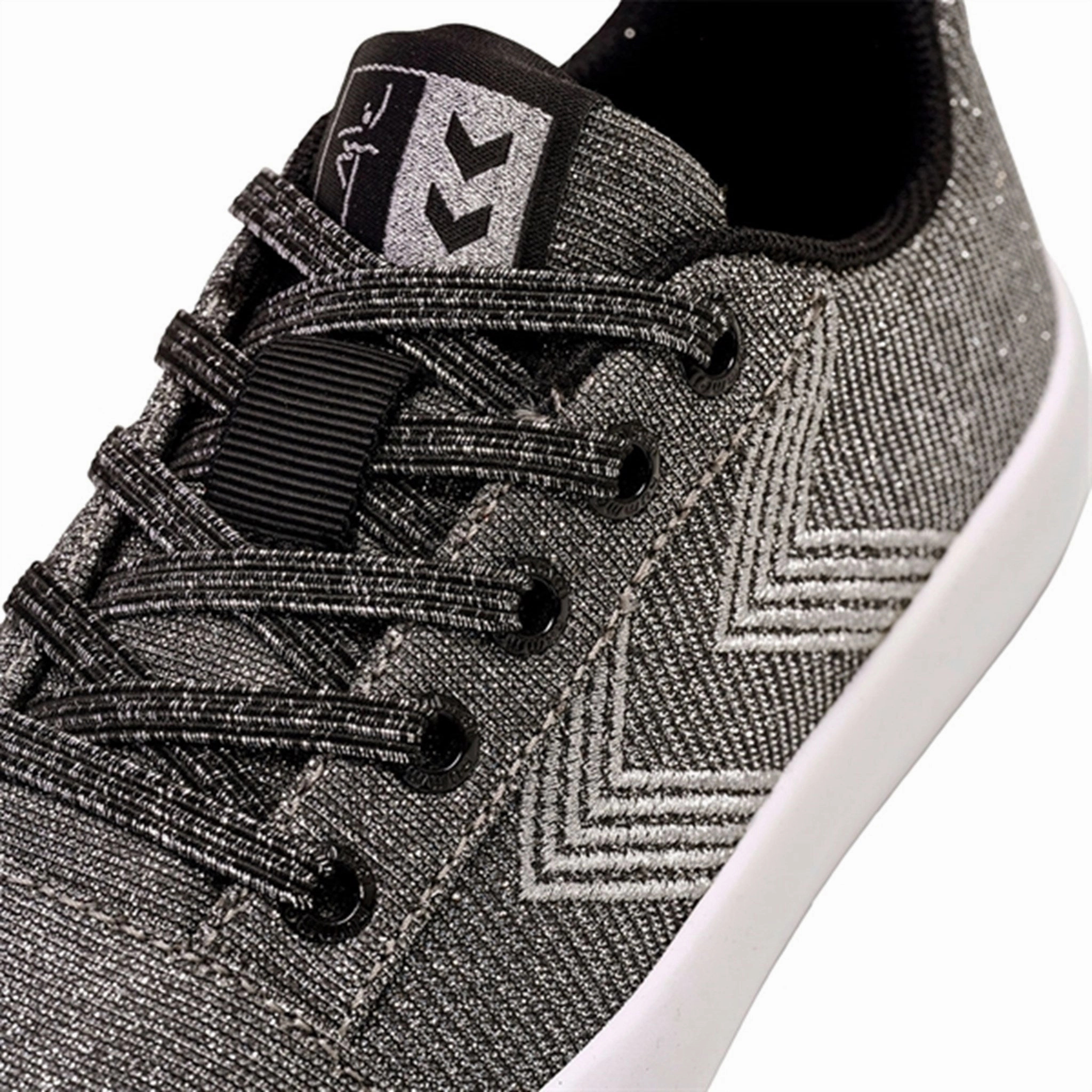 Supportive shoes Hummel Prima Base Court Point Black Glitter Sneakers