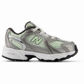 Supportive shoes New Balance Dark Silver Metallic New Balance 530 Kids Bungee Lace Durable shoes