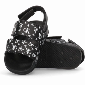 Supremacy Calvin Klein Logo All Over Velcro Sandal Black Exceptional
