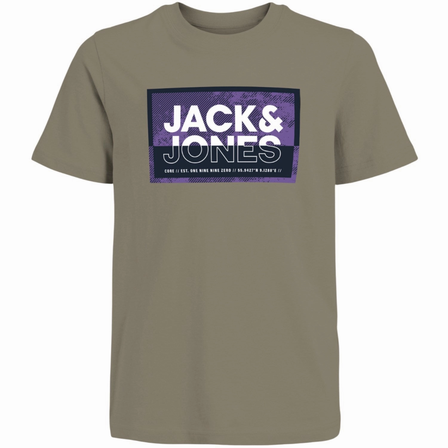 Supremacy Jack & Jones Junior Silver Sage Cologan T-Shirt Crew Neck Elite