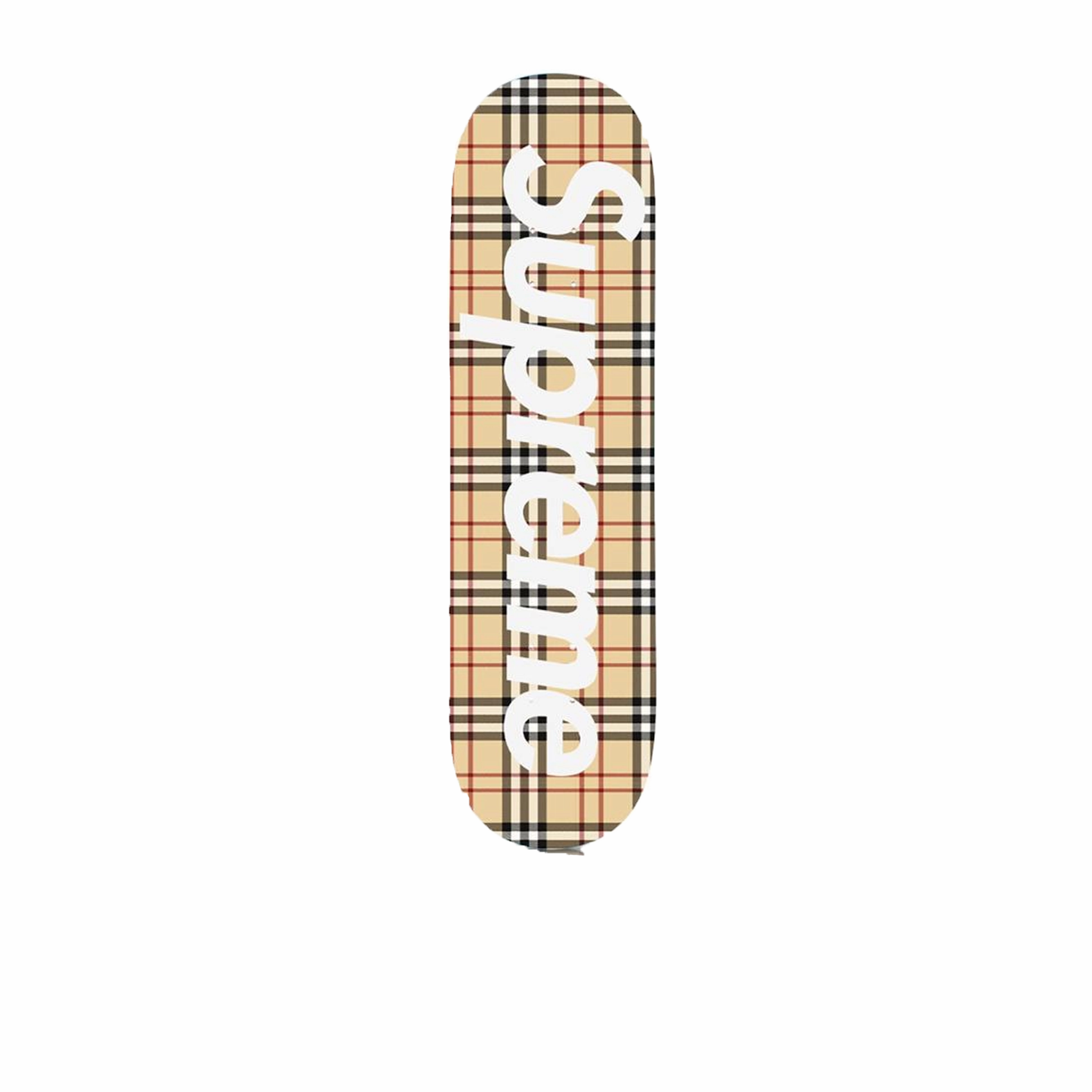 Supreme Burberry Skateboard Deck Beige Timeless design Elegant silhouettes