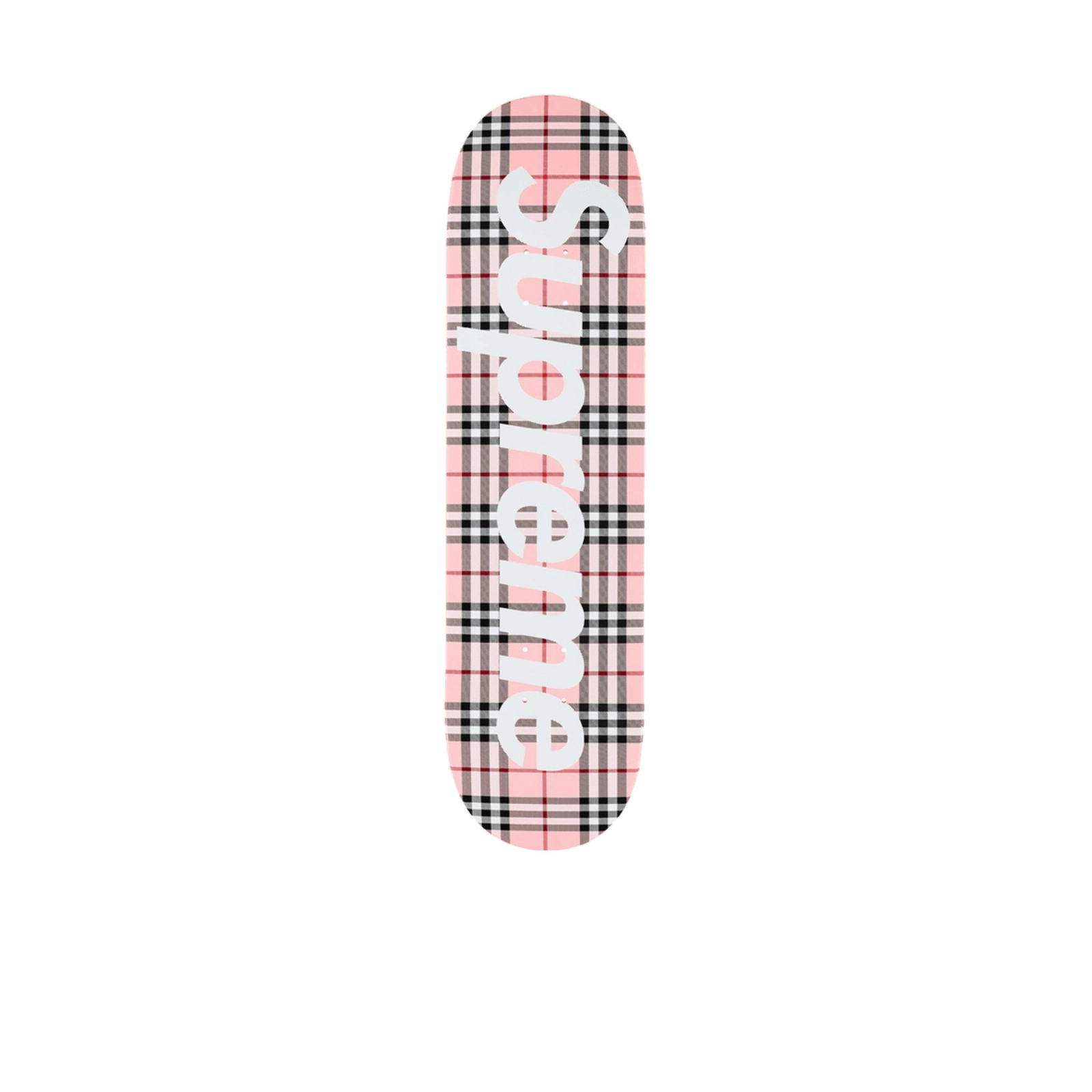 Supreme Burberry Skateboard Deck Pink High-end fashion Exclusive design