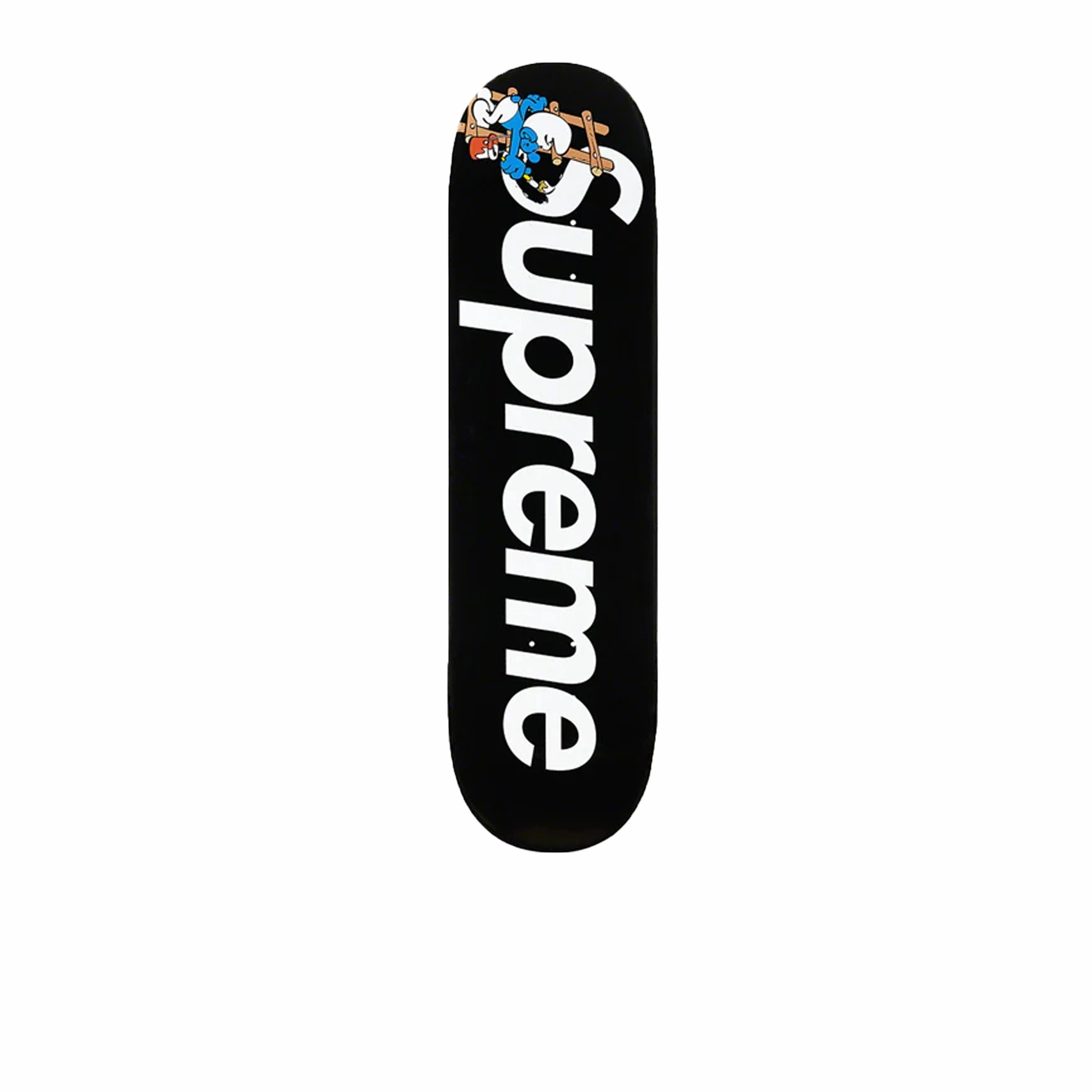 Supreme Smurfs Skateboard Deck Black Elite fashion Elegant silhouettes