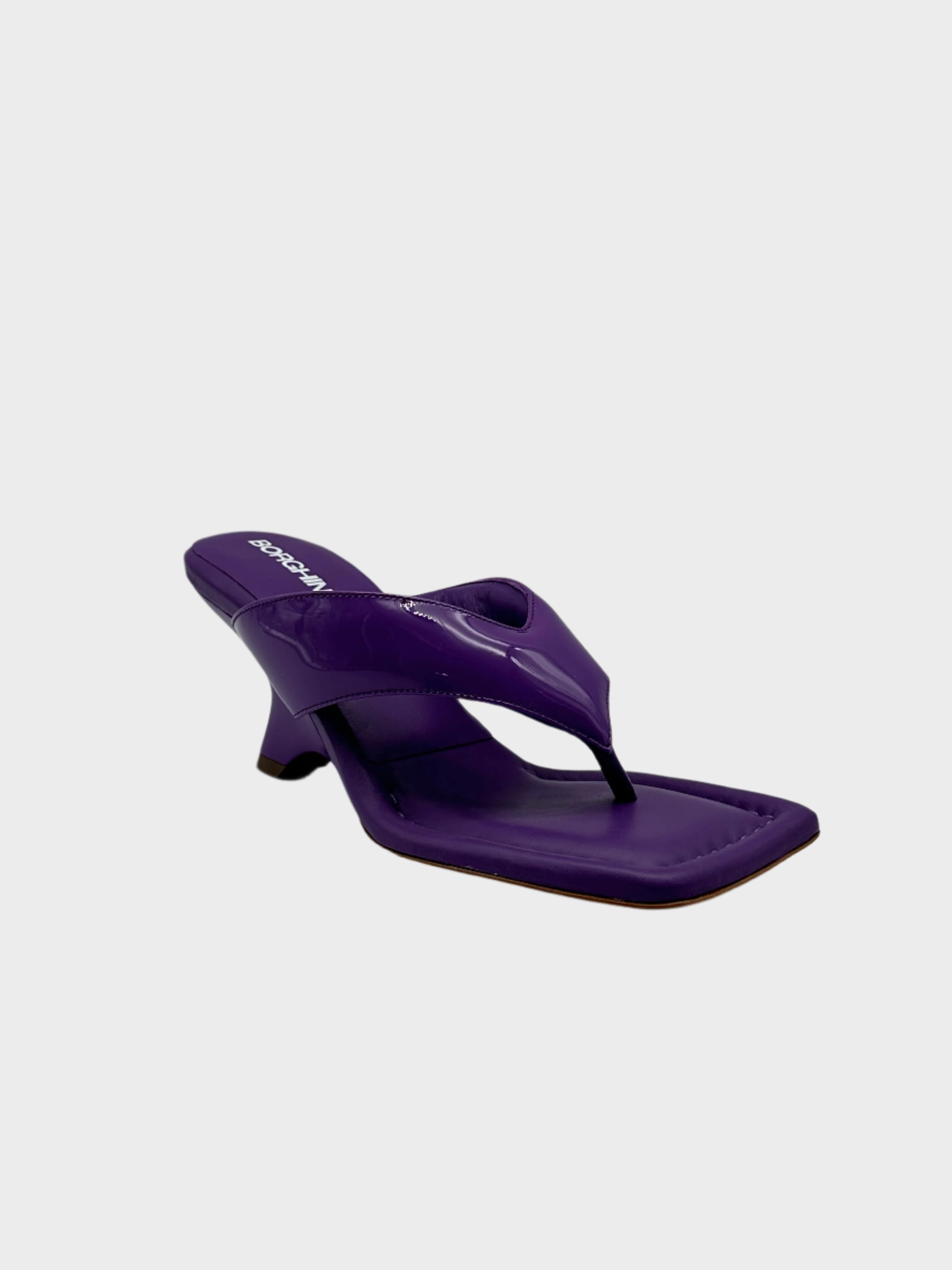 suruma in new arrivals online shopping ladies Sandali Infradito Viola Con Tacco Scultoreo glitzindia new arrivals