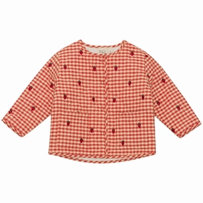 Tailored Flss Molly Jacket Berry Gingham Stitch