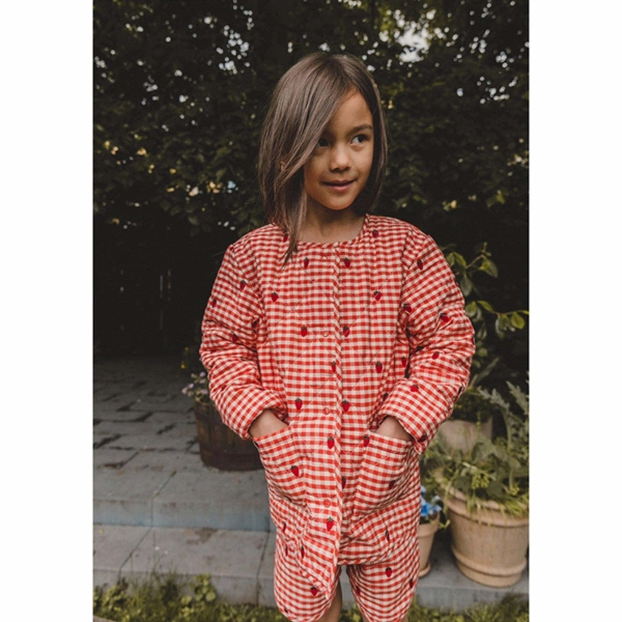 Tailored Flss Molly Jacket Berry Gingham