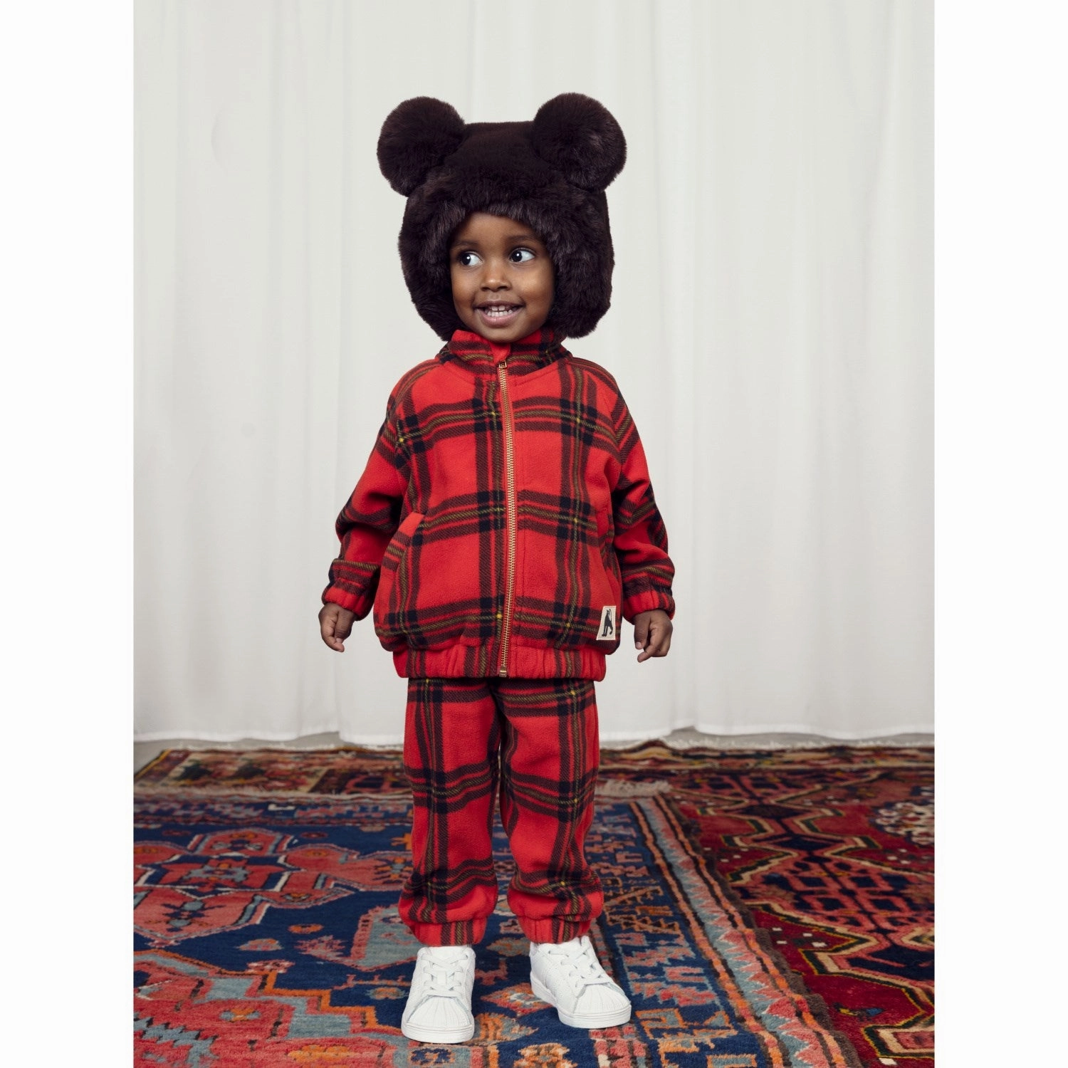 Tailored Mini Rodini Red Check Aop Sweatpants