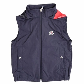 Tailored Moncler Zene Vest Dark Blue Iconic