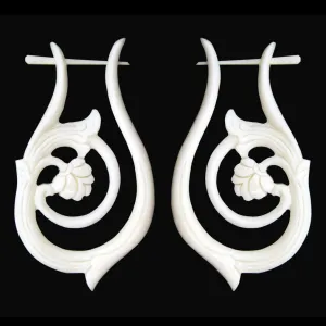 Teardrop Hoops - Bone