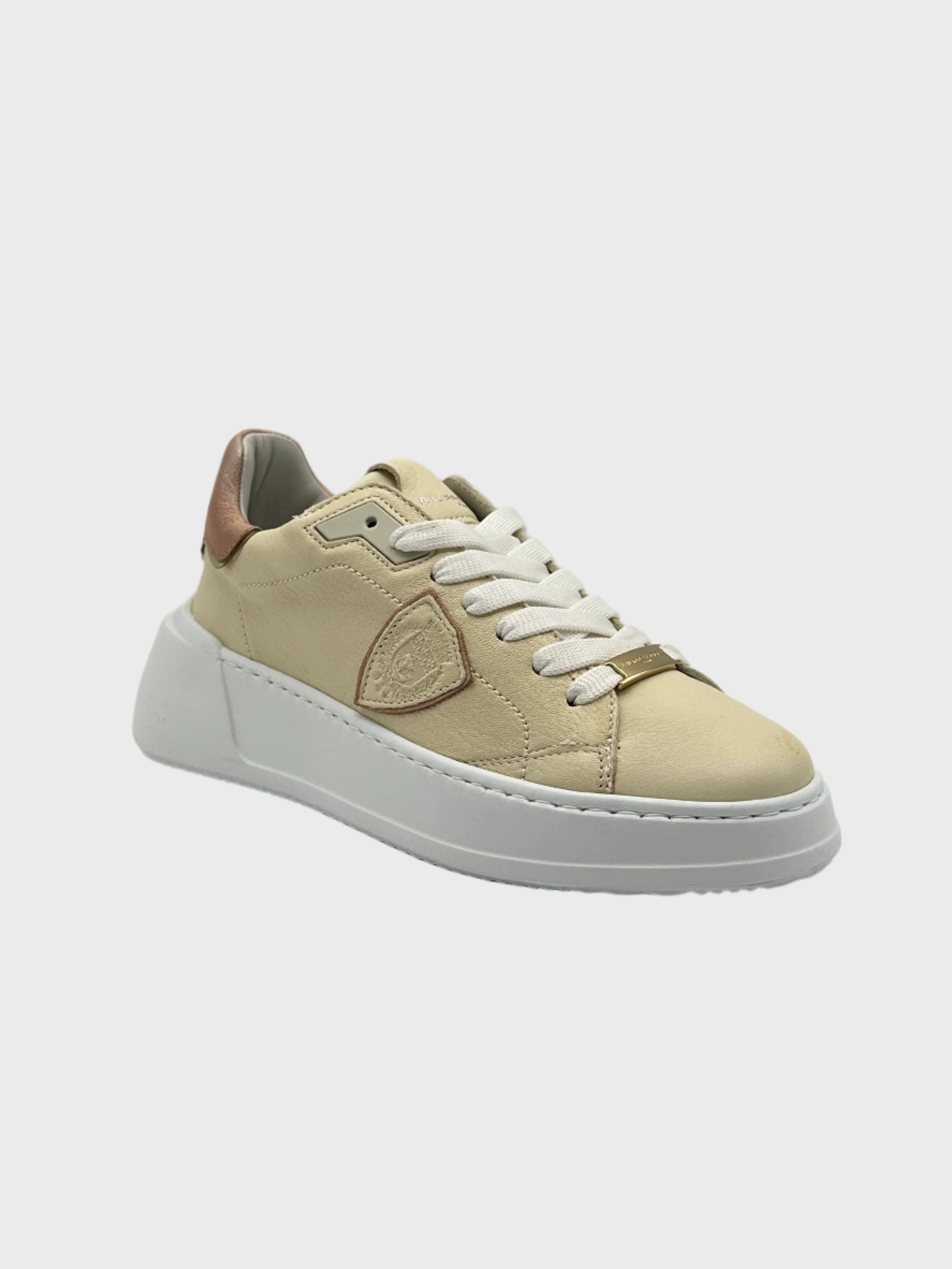 Temple Low In Pelle Metallizzata Nude Rose new collection clothing new arrivals pullu elbise