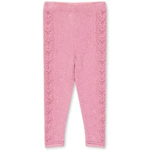 Texture Konges Sljd Powder Pink Cabby Knit Pants Retro