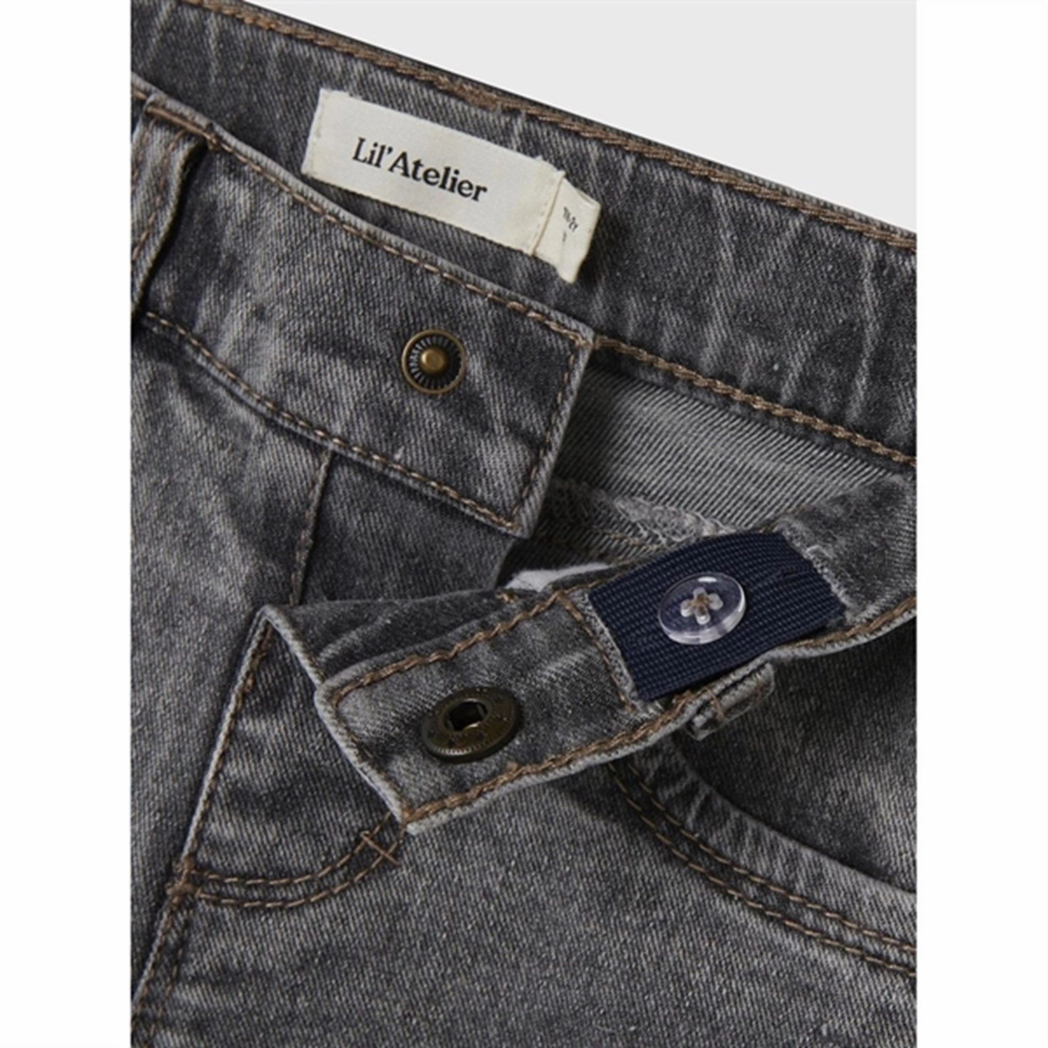 Texture Lil'Atelier Light Grey Denim Salli Slim Boot Jeans