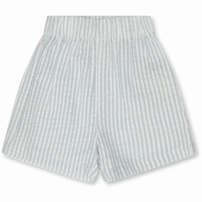 That's Mine Blue Stripe Isa Shorts Statement Patch