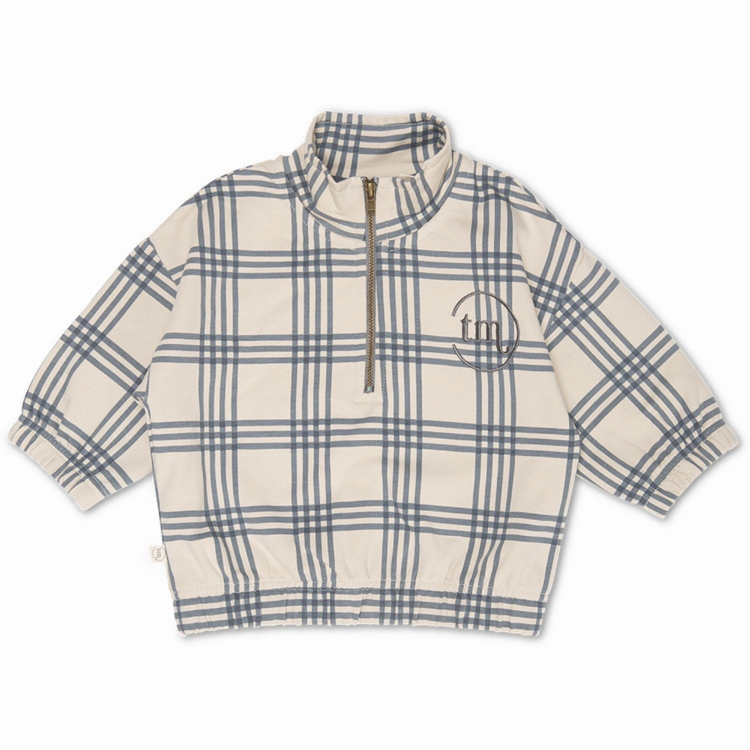 That's Mine Carreaux Bleu Masi Sweatshirt Athletic Crafted