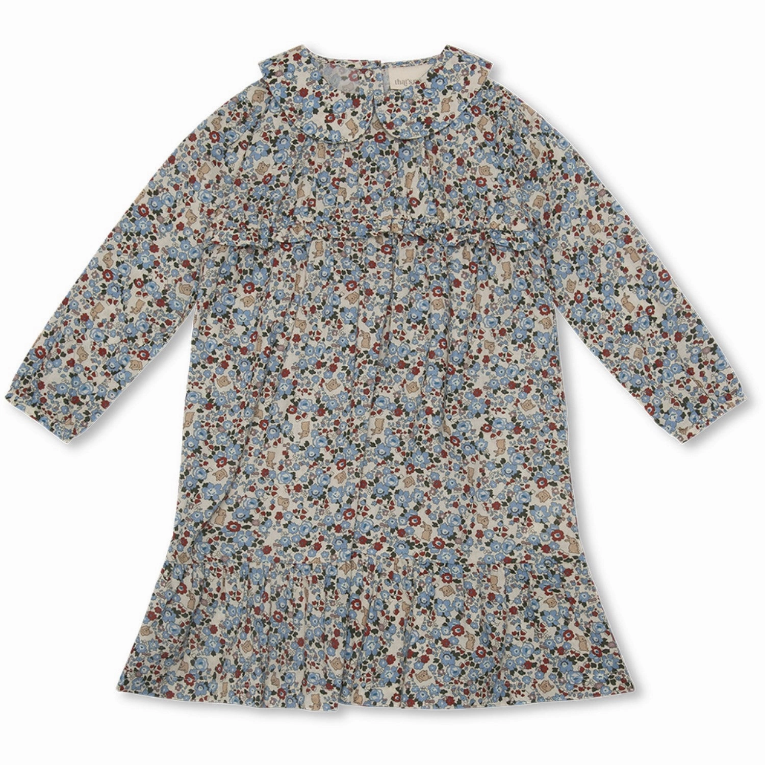 That's Mine Flora Bunnies Rouge Natascha Dress Suede Chiffon