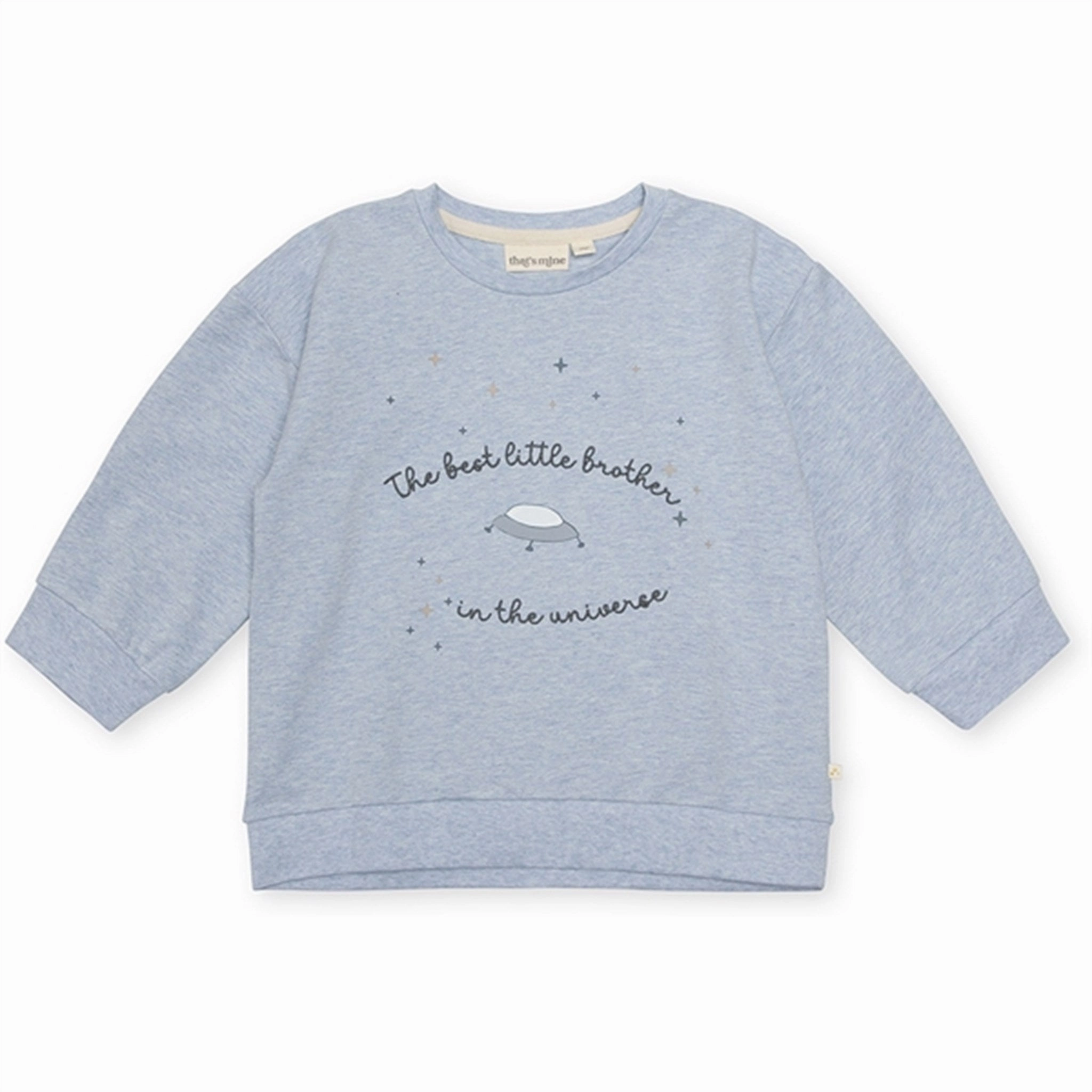 That's Mine Light Blue Melange Finley Little Brother Sweatshirt Pleat Relaxed