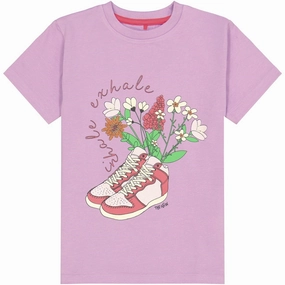 The New Lavender Herb Jessica T-Shirt Polyester Applique