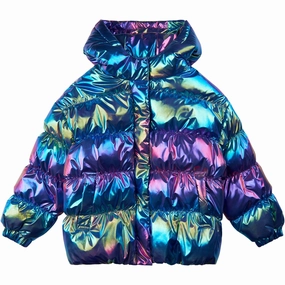 The New Metallic Lula Puffer Jacket Iconic Stitch