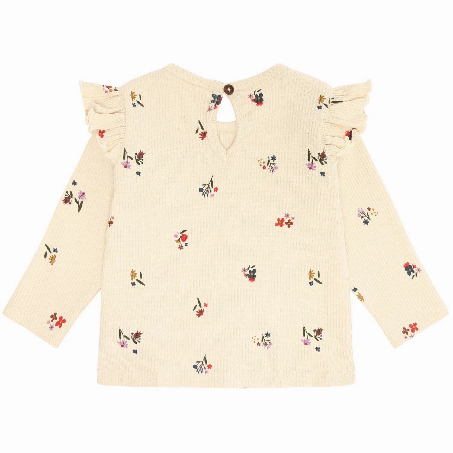 THE NEW Siblings Angora Flower AOP Liva Rib Blouse Practical