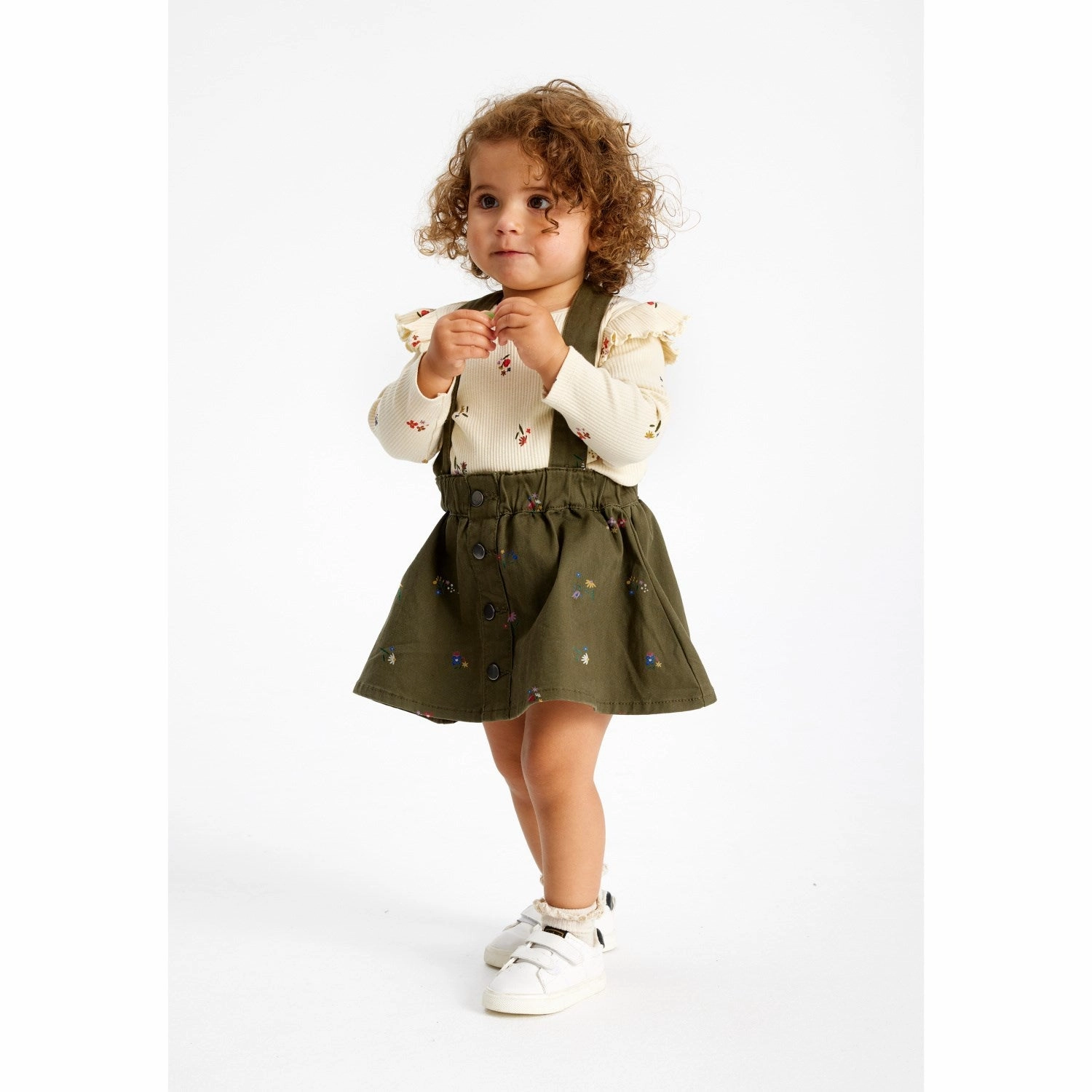THE NEW Siblings Angora Flower AOP Liva Rib Blouse Practical