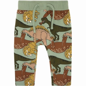 THE NEW Siblings Hedge Green Dino AOP Lee Sweatpants Wool Minimalist