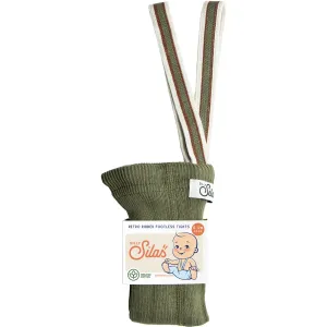 Timeless Silly Silas Olive Striped Footless Tights Stitch