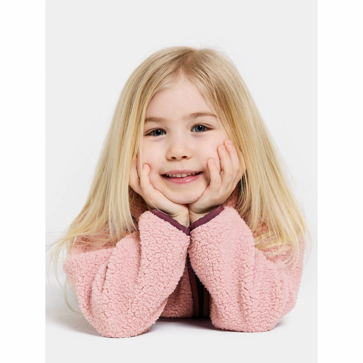 Timeless Didriksons Dusty Pink Gibbs Kids Fullzip Fleece Jacket 2