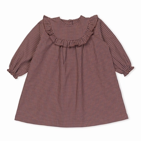 Timeless lalaby Indigo Check Noey Dress Sleek