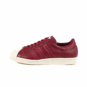 Timeless luxury adidas Superstar 80s atmos Burgundy Snake Luxury leather